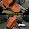 GUN & FLOWER 1911 Leather Holster,OWB Leather Holster for Belts