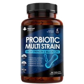 Probiotic Supplements Multi Strain Acidophilus Probiotic 360 Tablets High Strength - Digestive & Gut Health Supplements Lactobacillus Probiotics for Gut Health - Vegan, GMO-Free, Gluten-Free, UK Made
