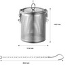 zalati Spice Strainer 1.3L Food Strainer Spice Filter Stainless Steel