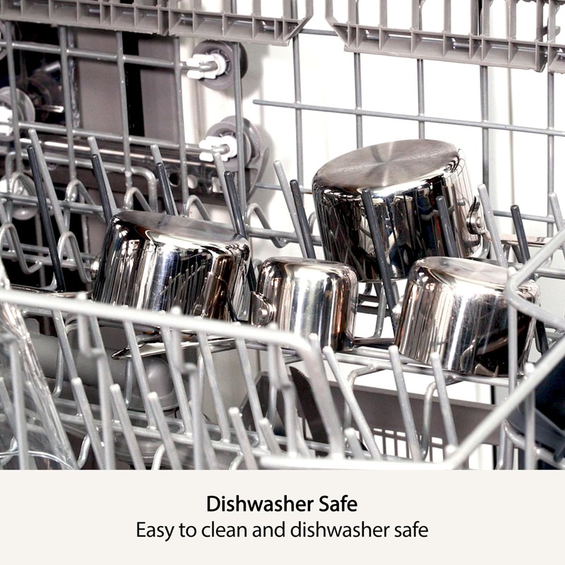 All-Clad 59917 Stainless Steel Measuring Cups Cookware Set, 5-Piece, Silver