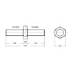 QS Components 7/16-20 Adjuster, Hex Linkage Jack Screw Adjuster (Male