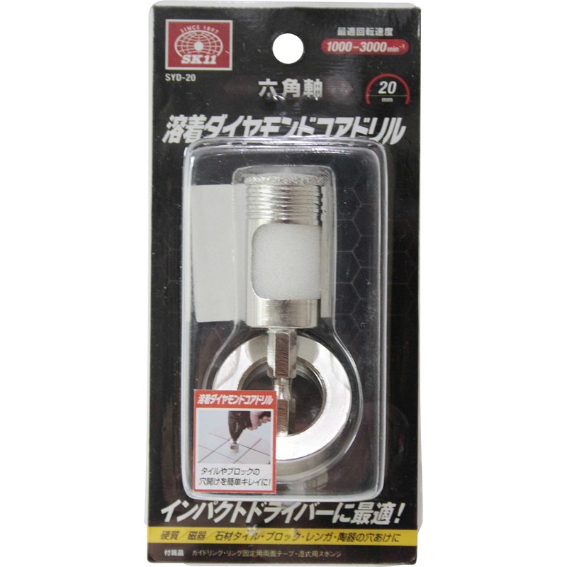 SK11 Hex Shaft Welded Diamond Core Drill 0.8 inches (20