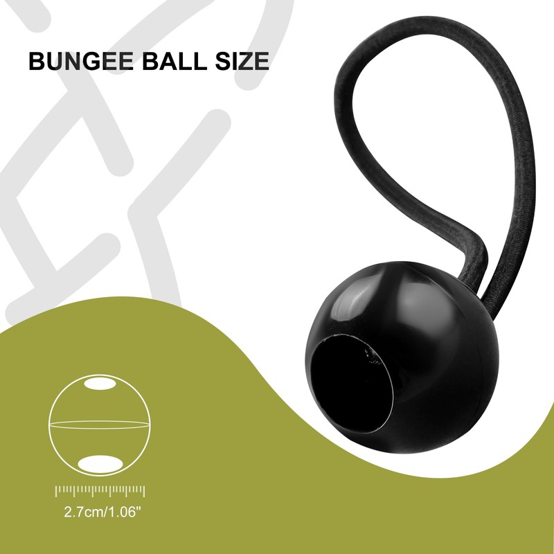 20 Pcs Bungee Balls,4 Inch Bungee Cords with Balls Suitable