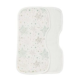 Under the Nile Juego de 2 paños de muselina de algodón orgánico contorneados con estampado de estrellas