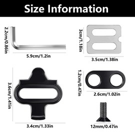 SPD Cleats for Cycling Shoes, Cycling Cleats, Bike Cleats, for Mountain Bike and Road Bike Shoes, Easy to Install (Black)