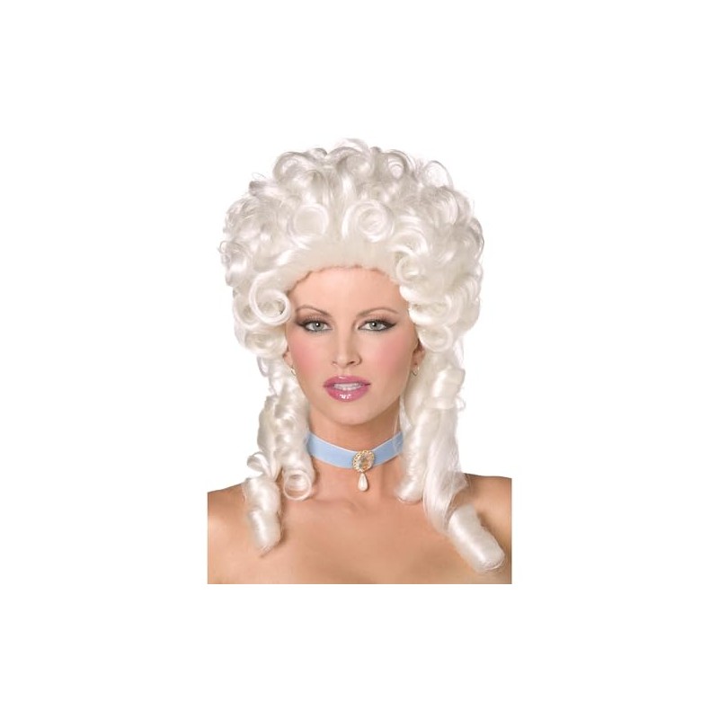 baroque wig vertical roll white