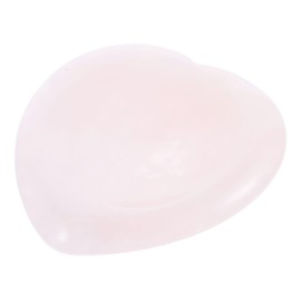 COLLBATH Hand Carved Thumb Crystal Massage Stone Portable Scraping Plate for Anxiety Relief Stress Thumb Scraper Natural Heart Shaped Worry Stone for Neck Massage