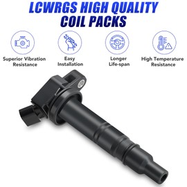 Set of 6 Ignition Coil Pack and Spark Plugs Fits for 4.0 V6 2005-2015 Toyota Tacoma, 2007-2009 Toyota FJ Cruiser, 2003-2009 Toyota 4Runner, 2005-2011 Toyota Tundra Coil Packs Spark Plugs UF495 5C1419