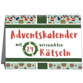 Sophies Kartenwelt Advent Calendar with 24 Tricky Puzzles – Puzzles Advent Calendar for Singles, Couples and Families – Perfect as a Gift.