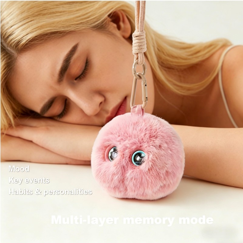 QINDODIGO Portable AI Smart Cute Plush Toys, Deep Memory, Intelligent
