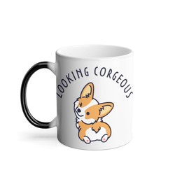 Thermoreagierende Tasse Magische Tasse – Looking Corgeous Corgi Dog Pets – 325 ml