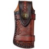 Omesio Pocket Knife Sheath, 4.53" Folding Leather Case, Horizontal Belt