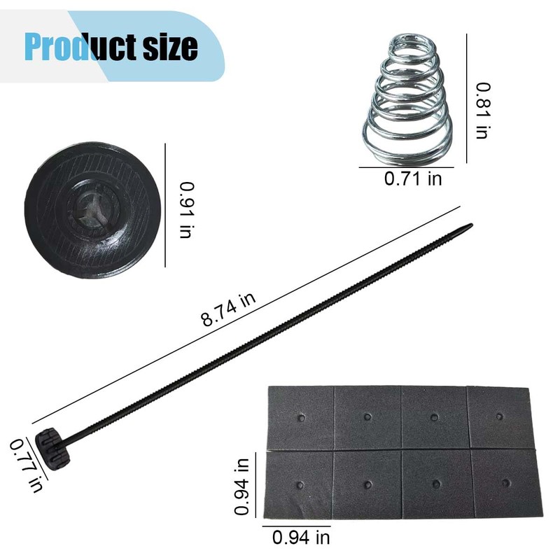 Fan Mounting Kit, Push Through Fan Zip Ties Straps, Electric