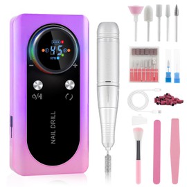 LIARTY Nail Machine Gel Nail Off 45,000 rpm Electric Nail Machine Set, Remover Bit, Nail Care, Nail Polishing, Cuticle Treatment, Self Nail Off Machine, Forward and Reverse Rotation, Stepless