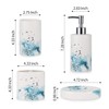 Ceramic 4-Piece Bathroom Accessories Set Complete Hand Paint Bath Countertop
