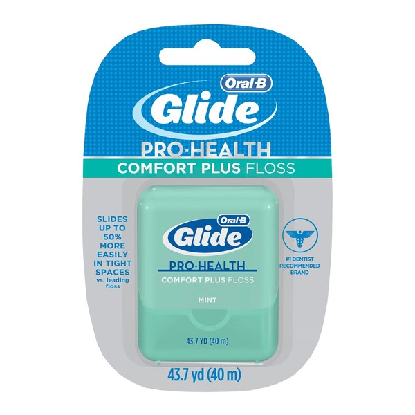 Glide PRO-HEALTH Comfort Plus Dental Floss, Mint, 43.7-Yard Dispenser (Pack of 9)