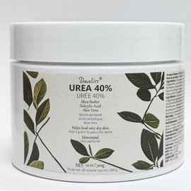 Urea Cream Unscented with Shea Butter and Salicylic Acid for Dry Cracked Feet & Hands, Extra Care Deep Moisturizing Body Cream, 10 Oz