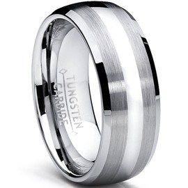 8MM Dome Men's Tungsten Carbide Ring Wedding Band size 7