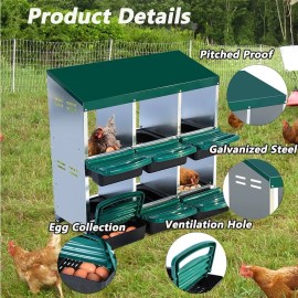6 Hole Chicken Nesting Box Chicken Laying Box Tray for Egg Collection Ducks
