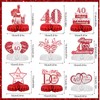 HZHSGLY 9PCS Ruby Wedding Anniversary Decorations, 40th Anniversary Decorations Romantic