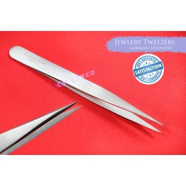 1 Ea Jewelry Tweezers Fine Point German Stainless Jewelry Repair Tool Forceps Cynamed