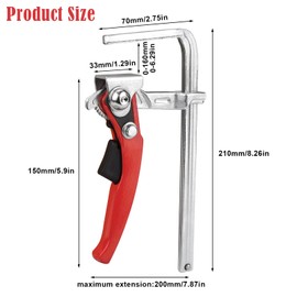 Rierousy 1 piece all-steel lever clamp, fixing of guide rail, various manufacturers, quick release clamp, screw clamp, clamp, clamp, one-handed clamp, lever clamp