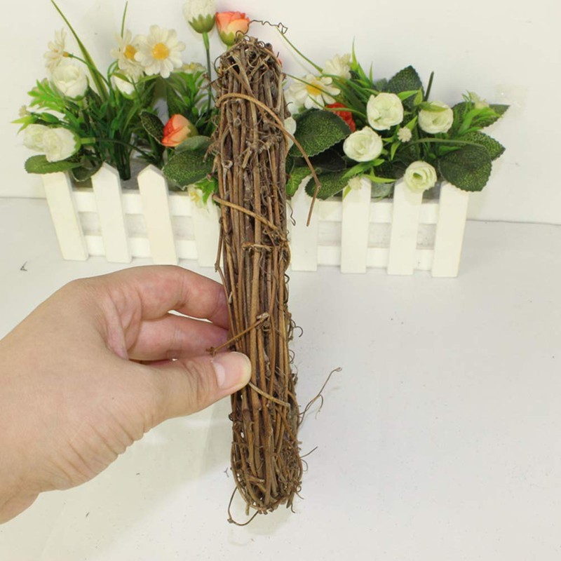 Happyyami Wedding Frame 10pcs 10CM Grapevine Wreath Natural DIY Rattan