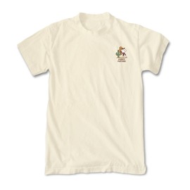 Riot Society Peanuts Snoopy Howdy Partner Embroidered Mens T-Shirt, Perfect for Wearing Into The AM - Natural, Medium