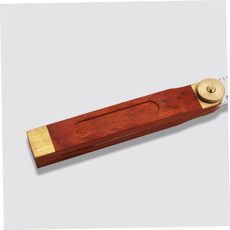 Operitacx Inch T-bevel Angle Finder Movable Square Ruler Red Wooden