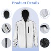 BSBUY Men Reflective Cycling Jacket Totally Reflective Silver Hi Vis