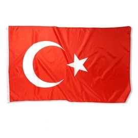 Smart-Planet Turkey Flag 150 x 90 cm with Brass Eyelets, Weatherproof, Durable Polyester Turkey Flag - Hoisting Flag for Flagpole