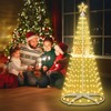 AMIPEPE 6ft Solar Christmas Tree Lights Outdoor, 250 LEDs Remote