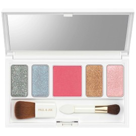 Paul & Joe Makeup Eyeshadow Palette - Summer Collection - Limited Edition - Original Case Logo with Gipsy’s Face - Includes Four Eye Colors and One Blush Color - 002 Lover - 0.63 oz