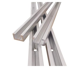 2 m Aluminium C-Profile M8 Drilled with Screws Suitable for M8 Screw, Anodised Aluminium C Profile with Holes, 17 x 11 mm, Pack of 1