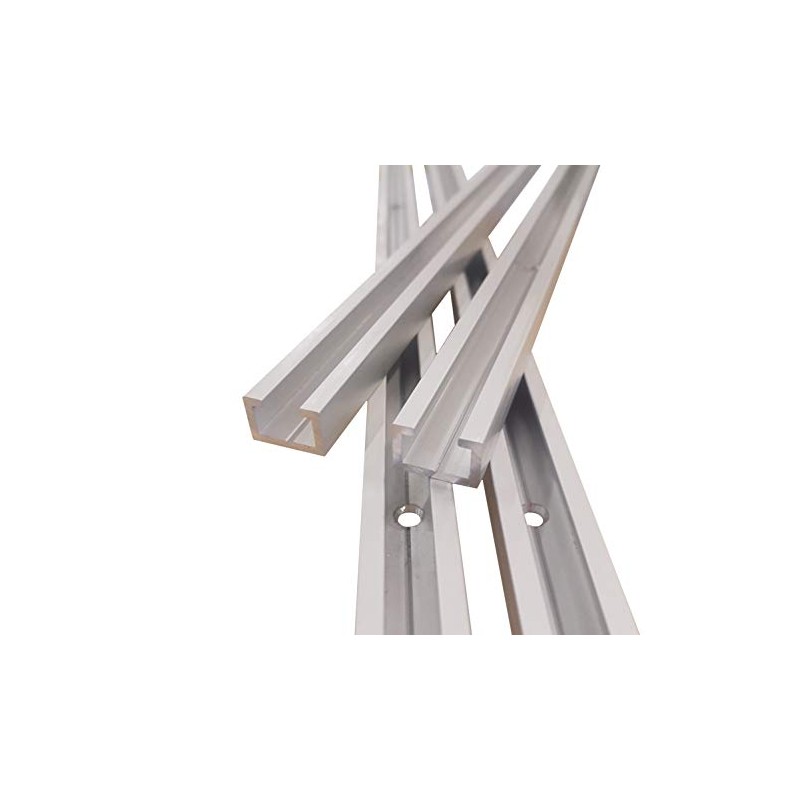 2 m Aluminium C-Profile M8 Drilled with Screws Suitable for