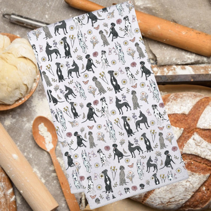 JNIAP Great Dane Kitchen Towel Great Dane Lover Gift Great
