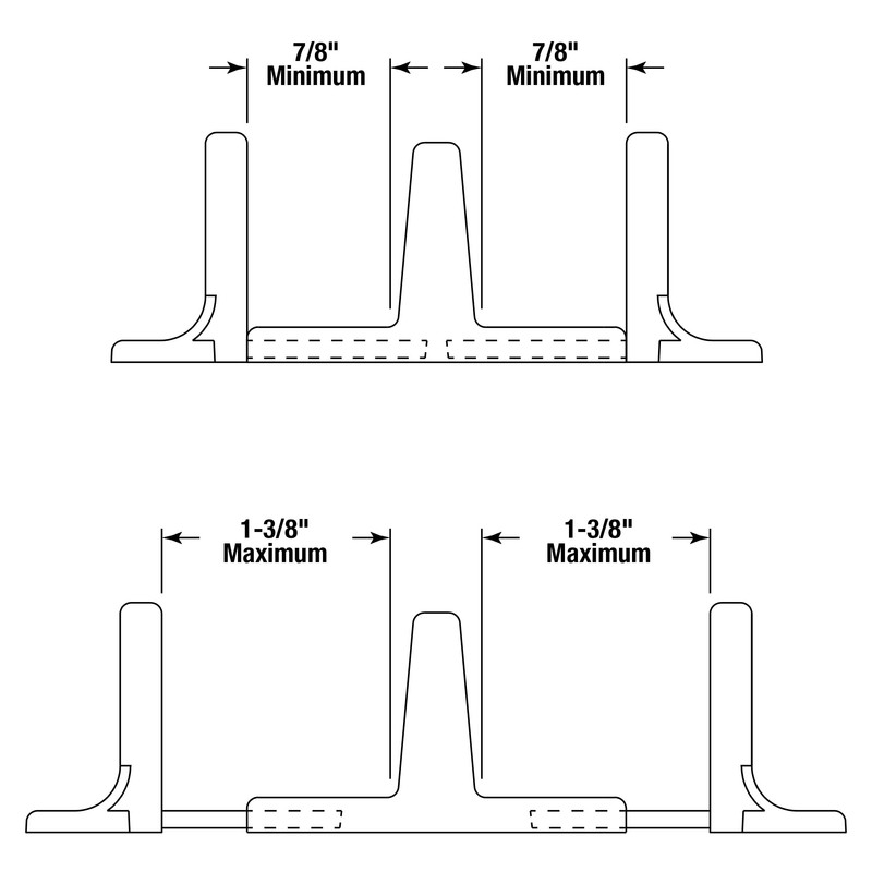 Prime-Line N 7316 Closet Door Adjustable Guide, 1 In. High