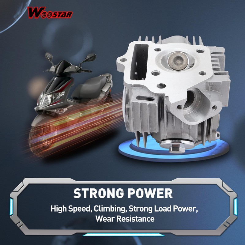 WOOSTAR 52.4mm Big Bore Cylinder and Head 66mm Valves Assembly