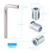 Zocipro 60Pcs Threaded Inserts for Wood, M8 x 20mm Zinc