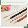 sourcing map Braided Purse Straps, 49.2 Inch PU Leather Woven