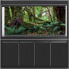 MIRRORANG 180x61cm Tropical Forest Terrarium Background Green Huge Tree Reptile