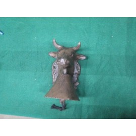 Cast Iron New Cast Iron Cow Bull Head Bell 3D Old Farmhouse Decor