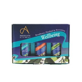 Absolute Aromas Wellbeing Essential Oils Blend Set – 3 x 10ml Pack of Aromatherapy Blend Oils