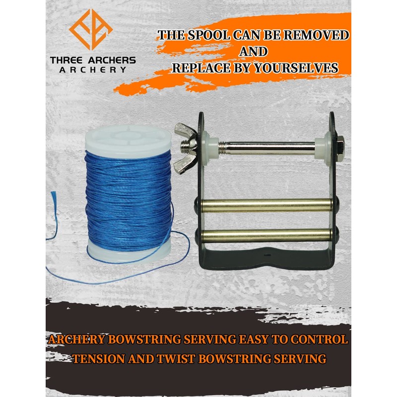 THREE ARCHERS Bowstring Serving Thread String Serving Jig 120 yard/110m