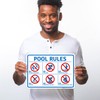 Sigo Signs, Pool Rules No Rough Housing Yelling Peeing in