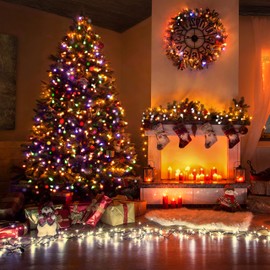 The Christmas Workshop 75280 200 Multi-Coloured Christmas Tree Lights/Static Decorative Fairy Lights / 15.9 Metres Long/Mains Operated/Indoor Home Christmas Decorations