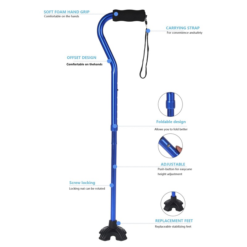 Floral Canes for Women Folding Cane for Stability with Non-Slip
