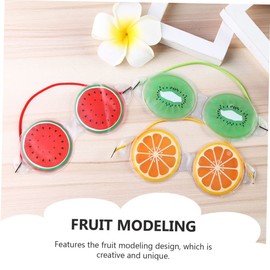 FOMIYES 4pcs Cartoon Fruit Cooling Eye Mask Gel Eye Covers for Sleep Cold Compress Blindfold Safe Material
