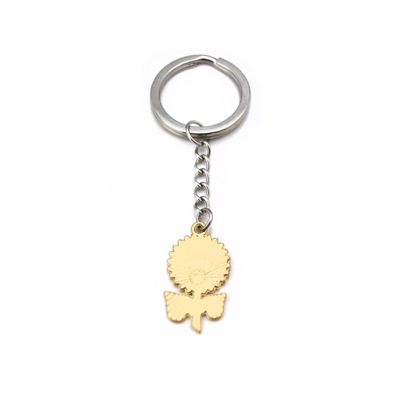 Sunflower Keyring in Yellow / Green, One Size, Yellow, Green,