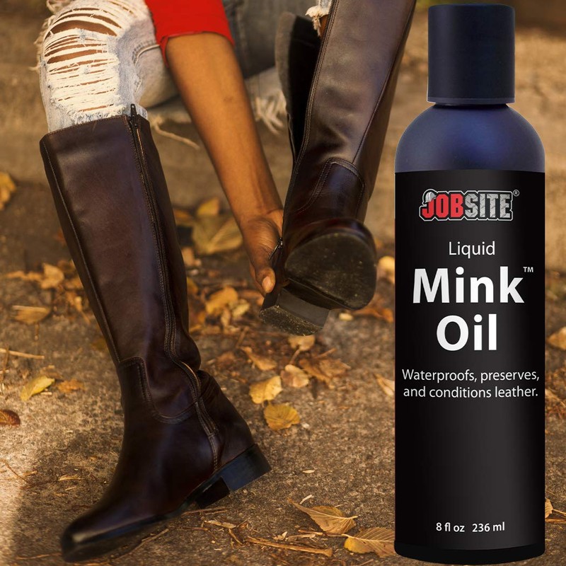 JobSite Premium Mink Oil Leather Waterproof Liquid - 8 oz